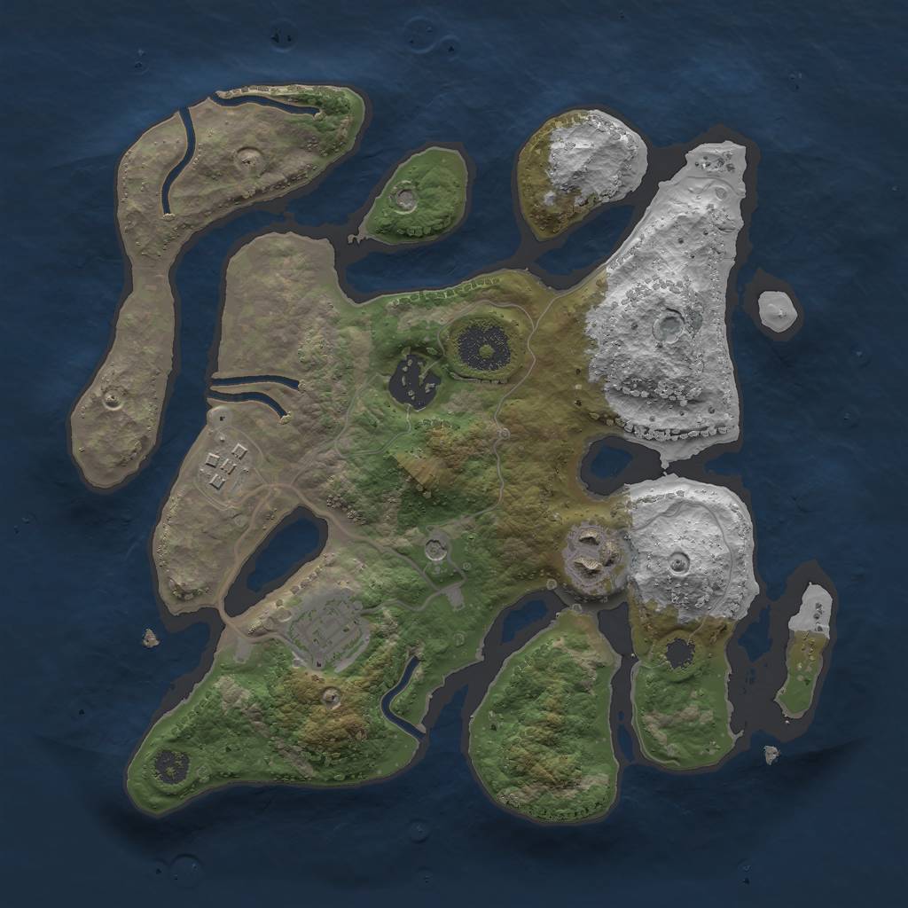 Rust Map: Procedural Map, Size: 2700, Seed: 7488, 7 Monuments