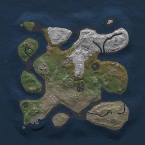 Thumbnail Rust Map: Procedural Map, Size: 2655, Seed: 13825, 7 Monuments