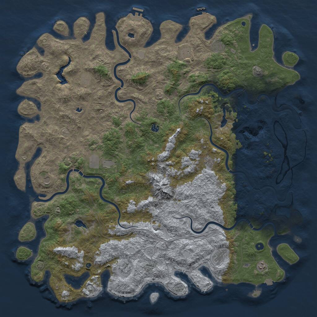 Rust Map: Procedural Map, Size: 6000, Seed: 148580, 17 Monuments