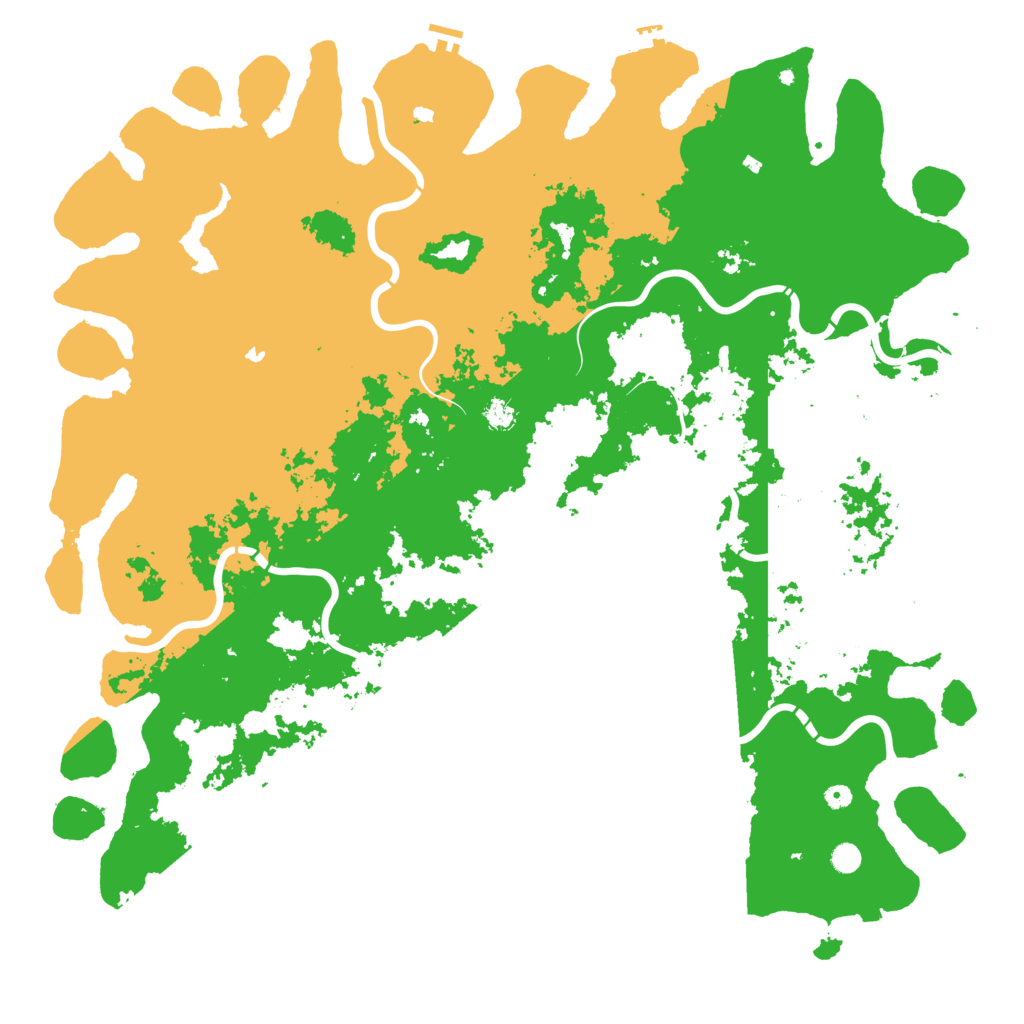 Biome Rust Map: Procedural Map, Size: 6000, Seed: 148580