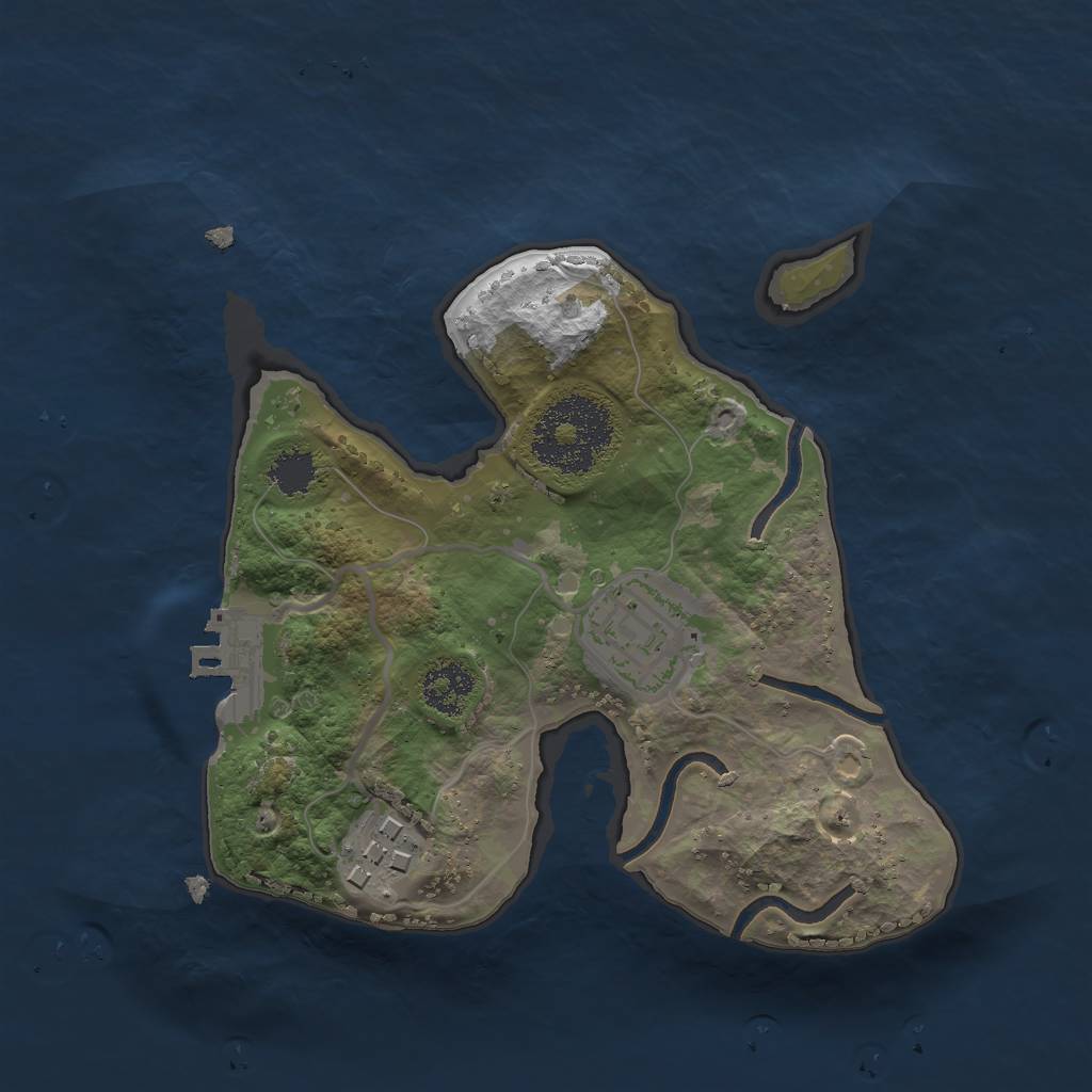 Rust Map: Procedural Map, Size: 2100, Seed: 4862, 5 Monuments