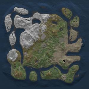 Thumbnail Rust Map: Procedural Map, Size: 4000, Seed: 849201, 16 Monuments