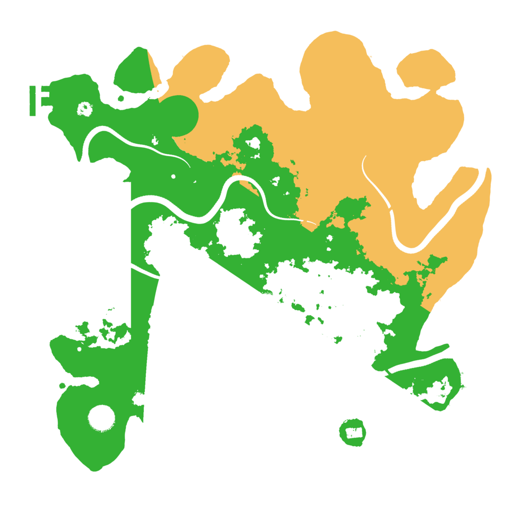 Biome Rust Map: Procedural Map, Size: 3500, Seed: 523274