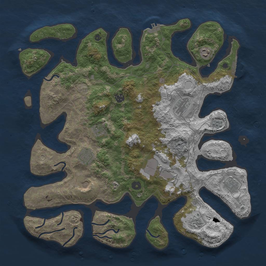 Rust Map: Procedural Map, Size: 4250, Seed: 272575, 21 Monuments