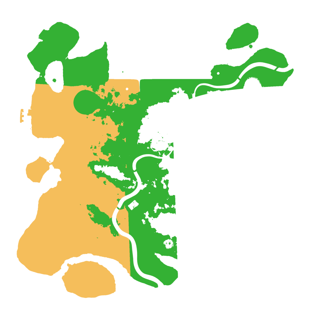 Biome Rust Map: Procedural Map, Size: 3500, Seed: 516643