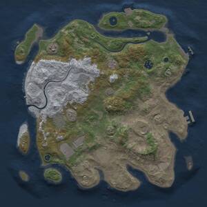 Thumbnail Rust Map: Procedural Map, Size: 3650, Seed: 2, 14 Monuments