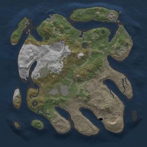 Thumbnail Rust Map: Procedural Map, Size: 3650, Seed: 2, 13 Monuments