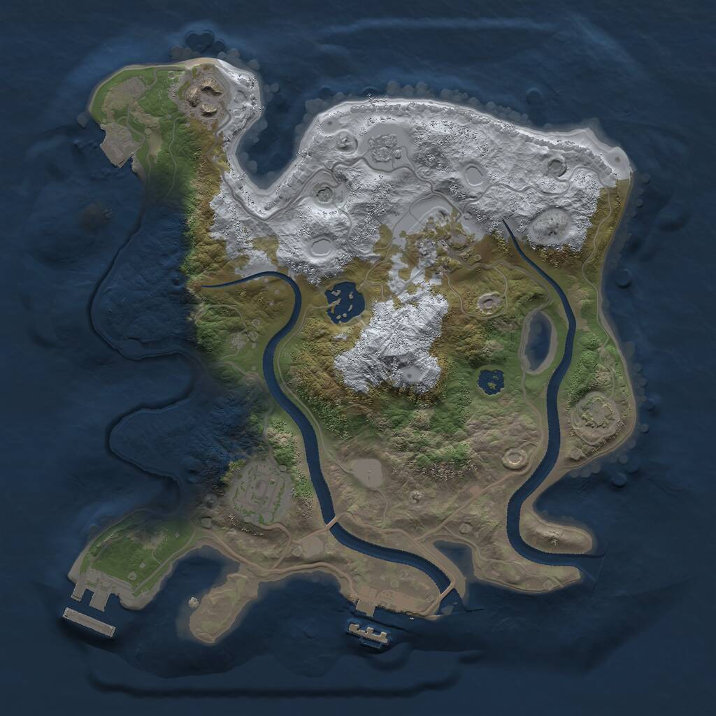 Rust Map: Procedural Map, Size: 2700, Seed: 2008970, 10 Monuments