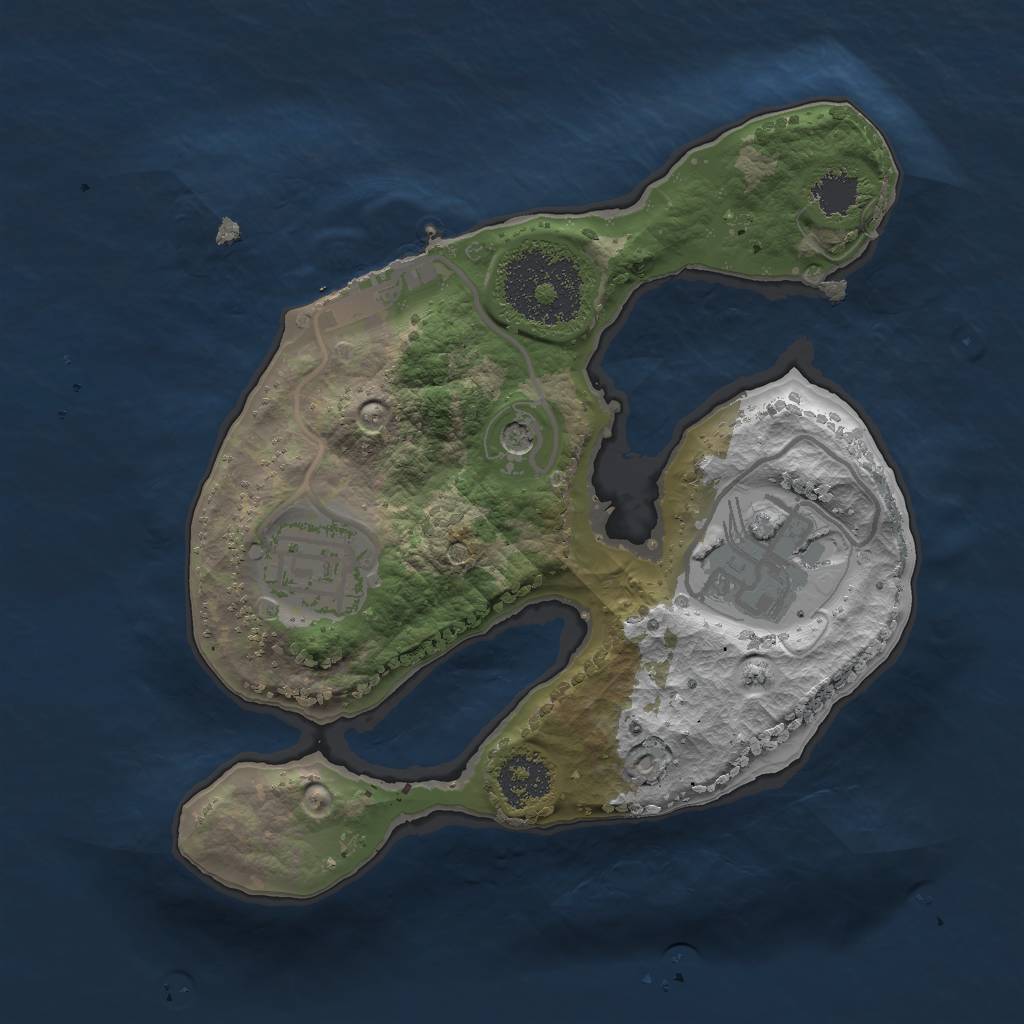 Rust Map: Procedural Map, Size: 2000, Seed: 536239177, 6 Monuments