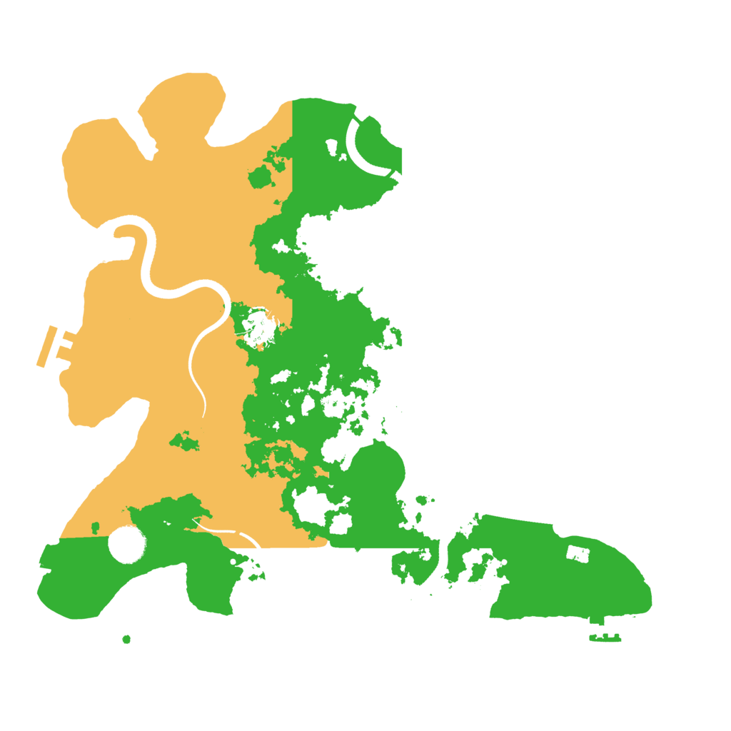 Biome Rust Map: Procedural Map, Size: 3500, Seed: 345909