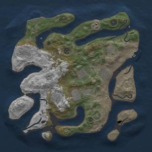 Thumbnail Rust Map: Procedural Map, Size: 3500, Seed: 1068348462, 14 Monuments