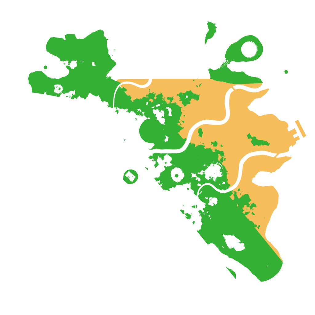 Biome Rust Map: Procedural Map, Size: 3500, Seed: 530020
