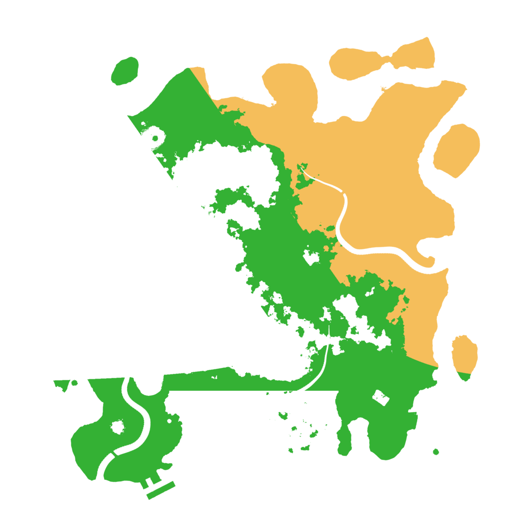 Biome Rust Map: Procedural Map, Size: 3500, Seed: 25297