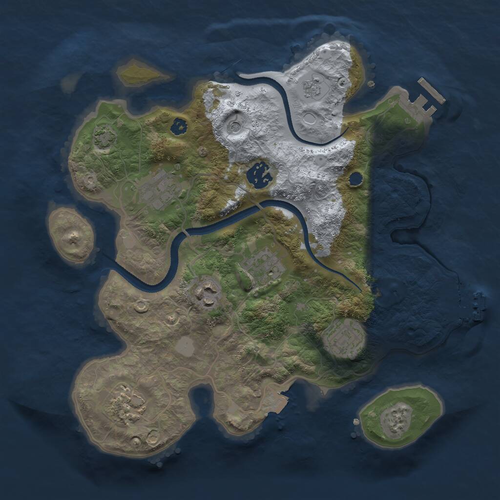 Rust Map: Procedural Map, Size: 3000, Seed: 793858529, 12 Monuments