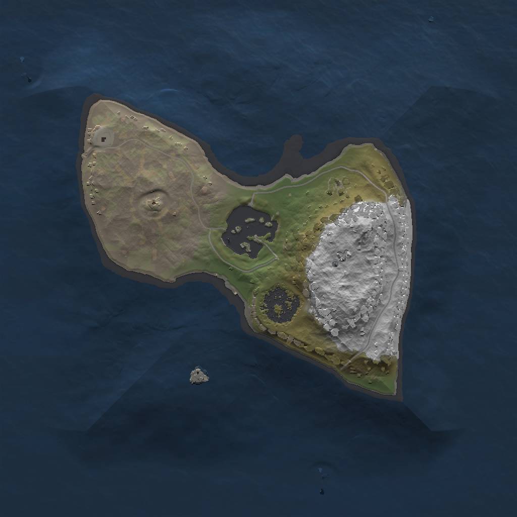 Rust Map: Procedural Map, Size: 1500, Seed: 50500, 3 Monuments