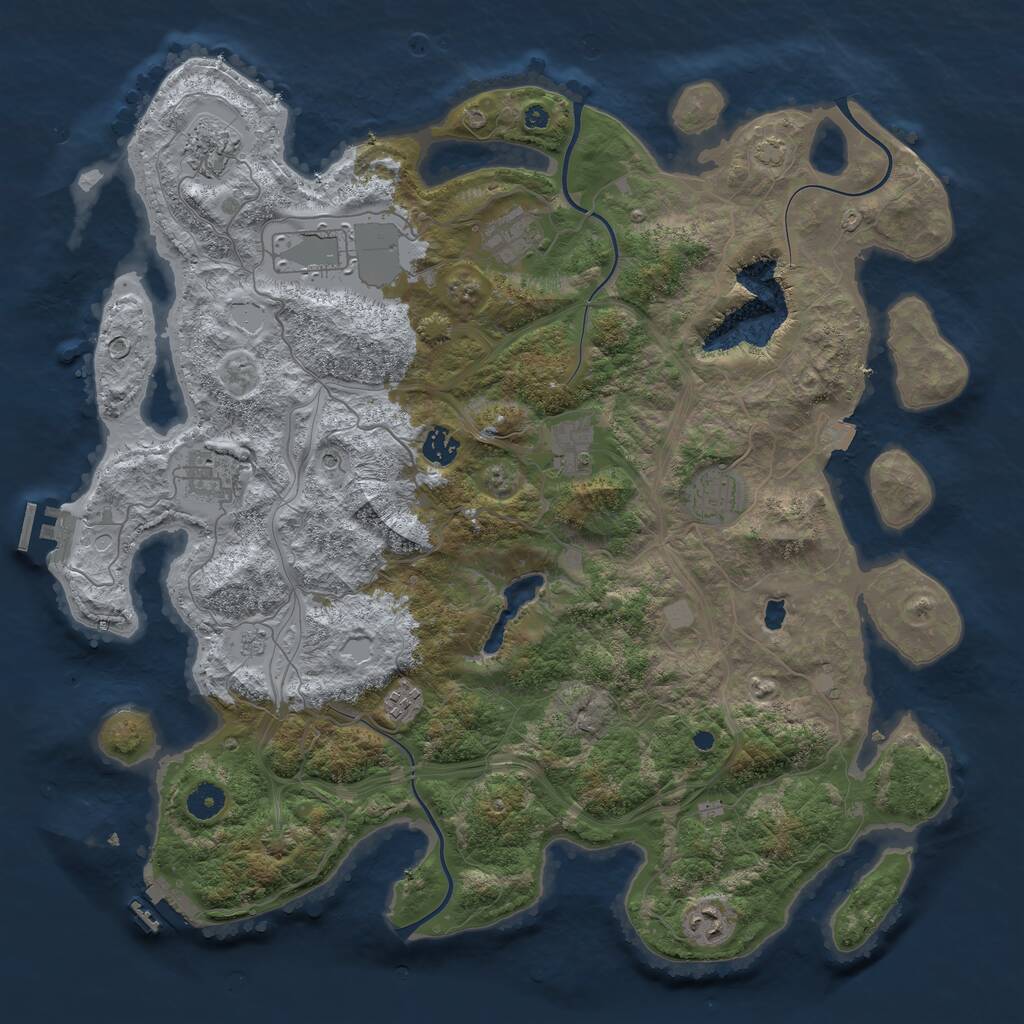 Rust Map: Procedural Map, Size: 4250, Seed: 2354731, 15 Monuments