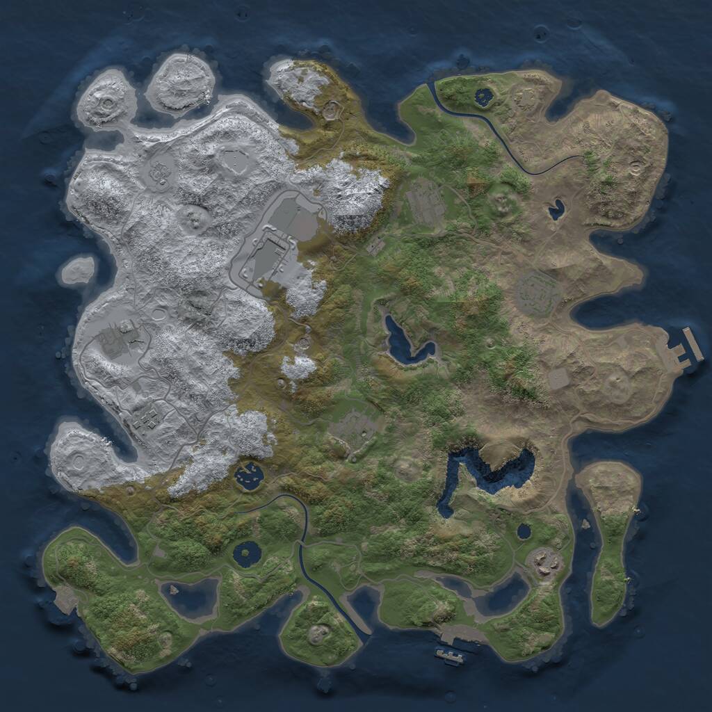 Rust Map: Procedural Map, Size: 4000, Seed: 1426845212, 14 Monuments
