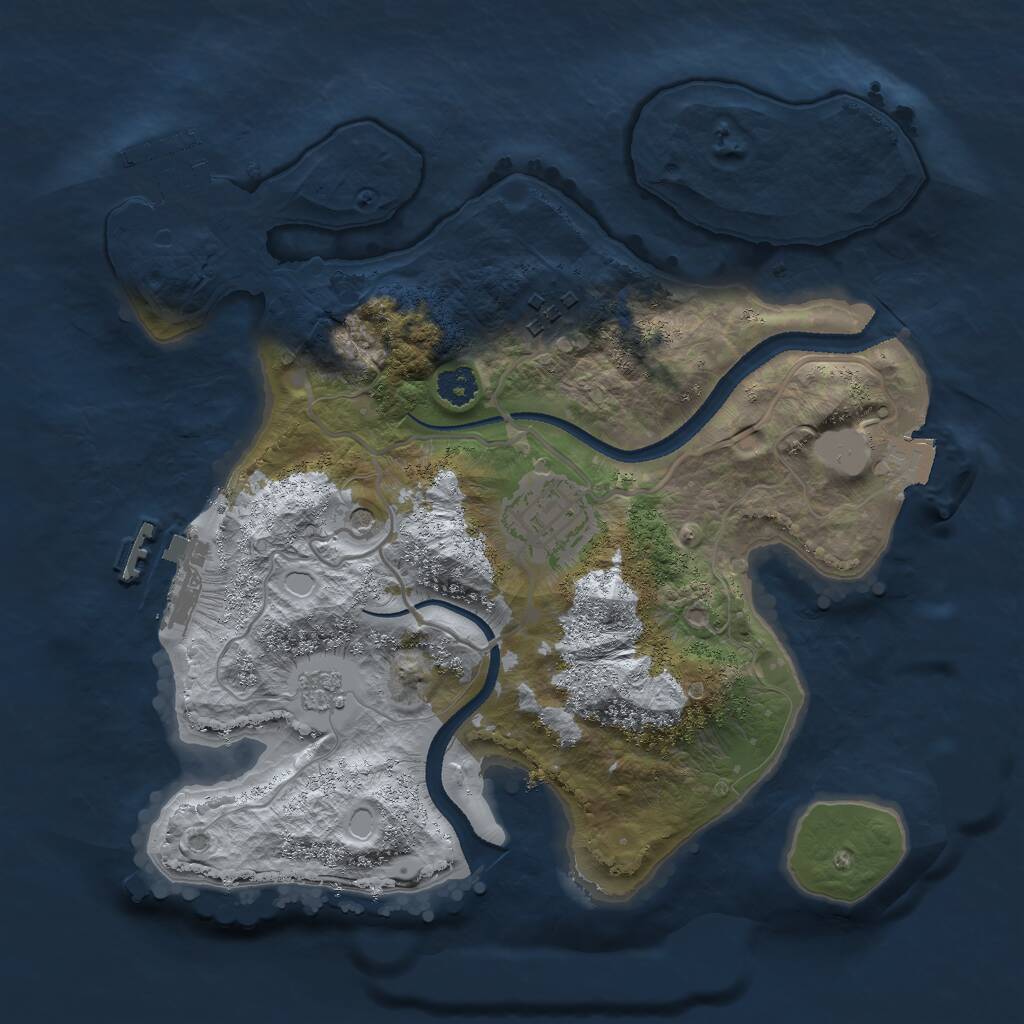 Rust Map: Procedural Map, Size: 2600, Seed: 6666, 7 Monuments
