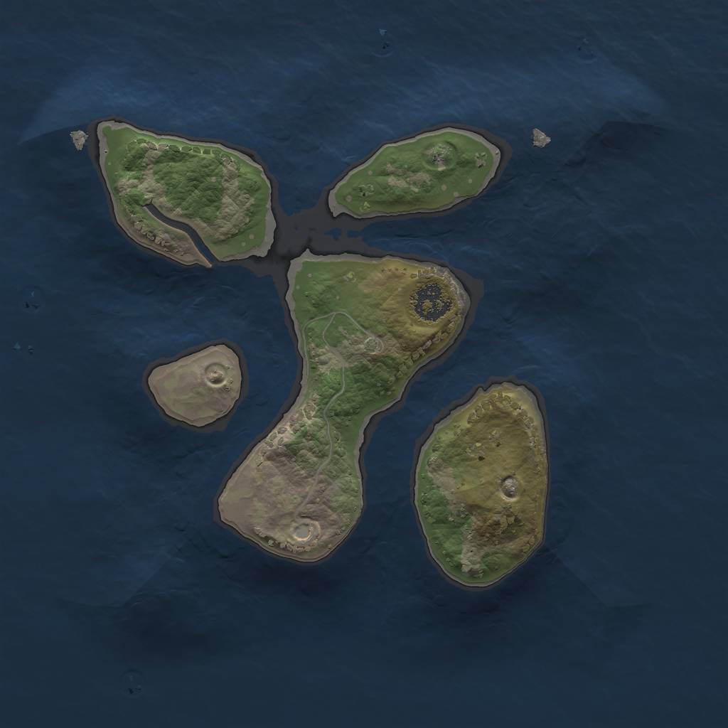 Rust Map: Procedural Map, Size: 2000, Seed: 1907185015, 2 Monuments