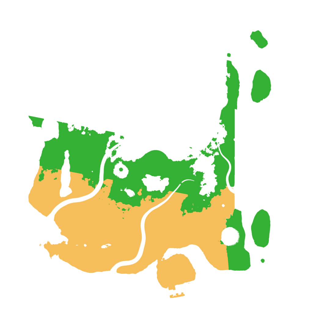 Biome Rust Map: Procedural Map, Size: 3200, Seed: 2134215