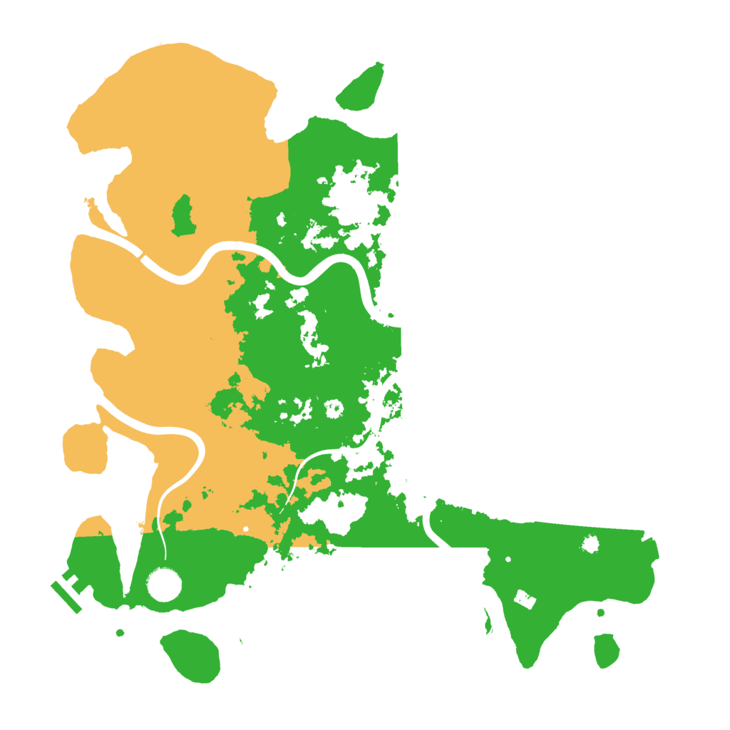Biome Rust Map: Procedural Map, Size: 3800, Seed: 25792