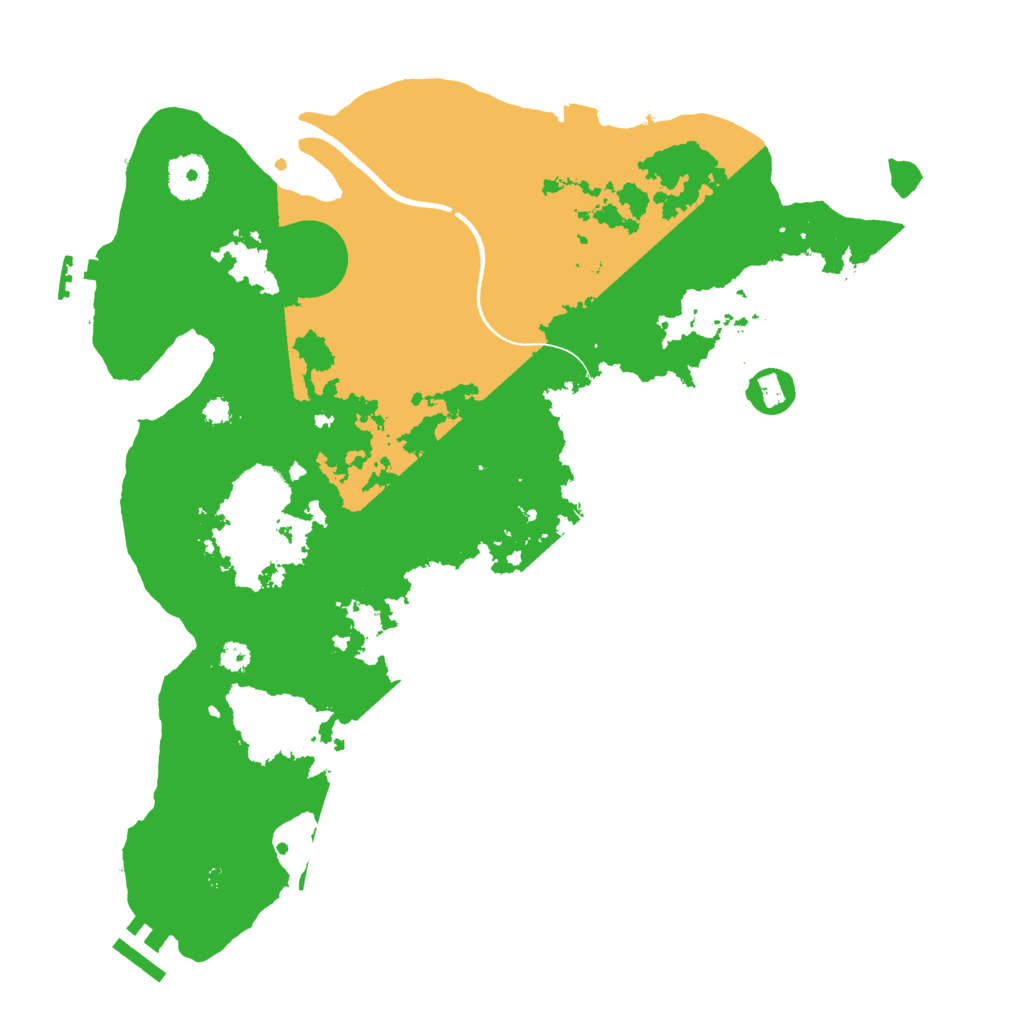 Biome Rust Map: Procedural Map, Size: 3500, Seed: 45125