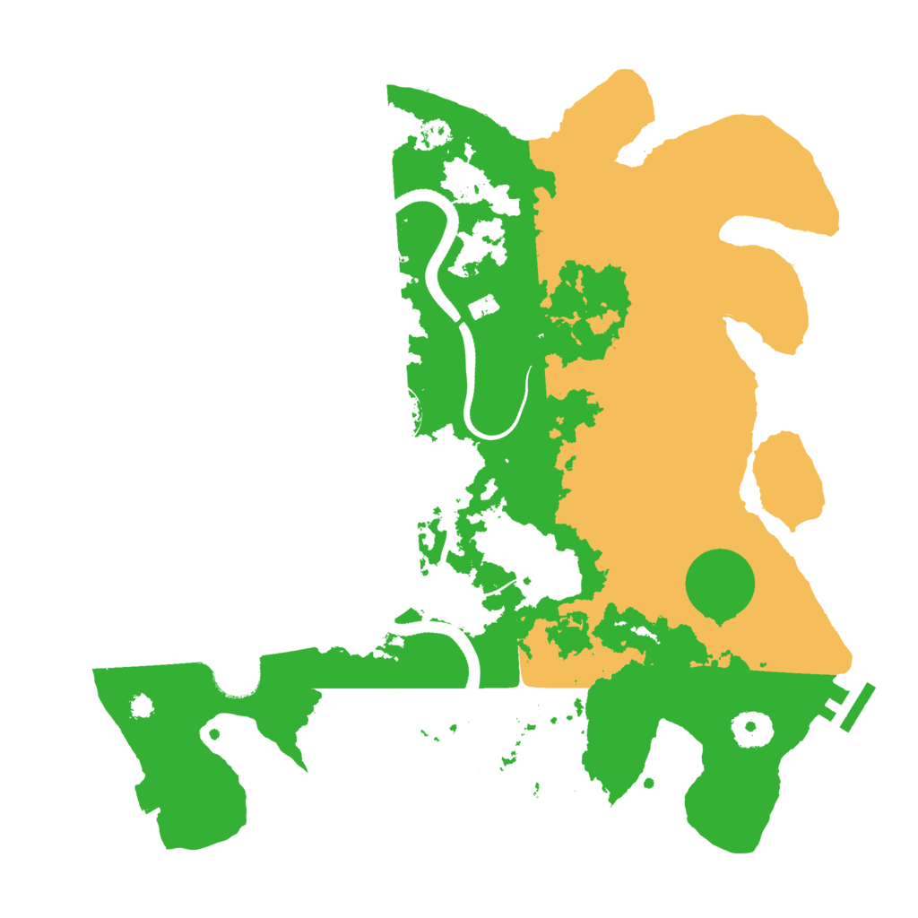 Biome Rust Map: Procedural Map, Size: 3500, Seed: 124420