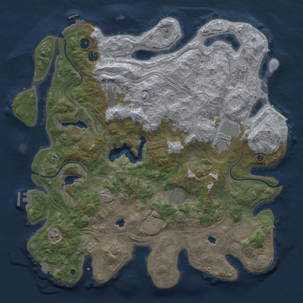Rust Map: Procedural Map, Size: 4500, Seed: 502606, 15 Monuments