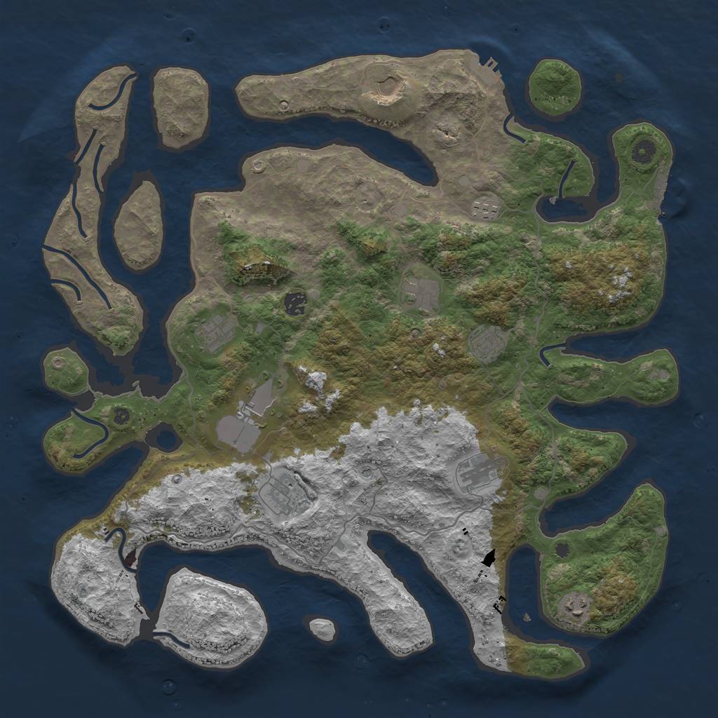 Rust Map: Procedural Map, Size: 4500, Seed: 149292, 15 Monuments