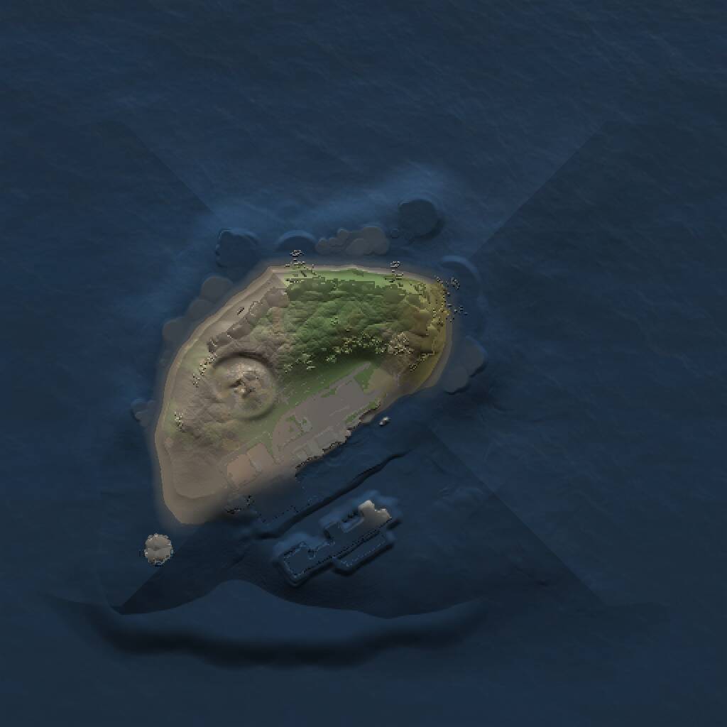 Rust Map: Procedural Map, Size: 1000, Seed: 1448504176, 2 Monuments