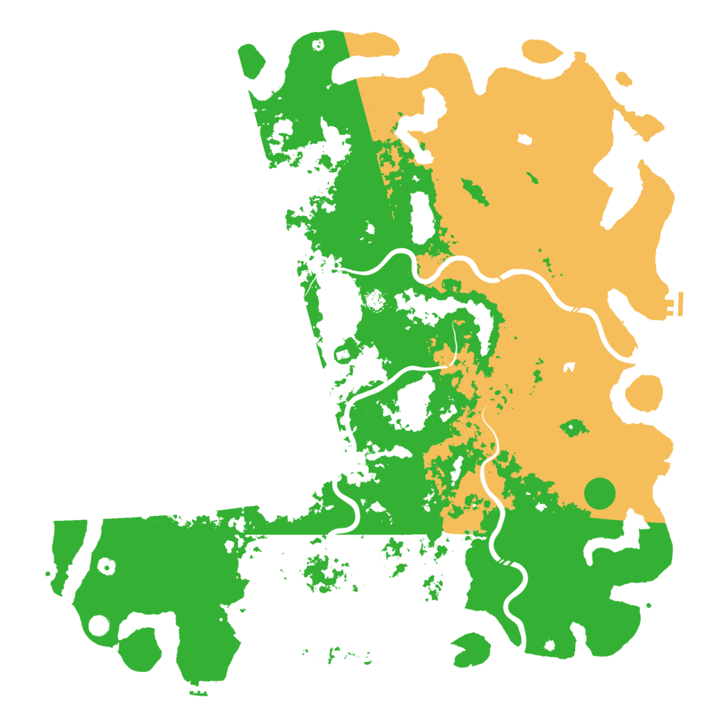 Biome Rust Map: Procedural Map, Size: 6000, Seed: 55960492