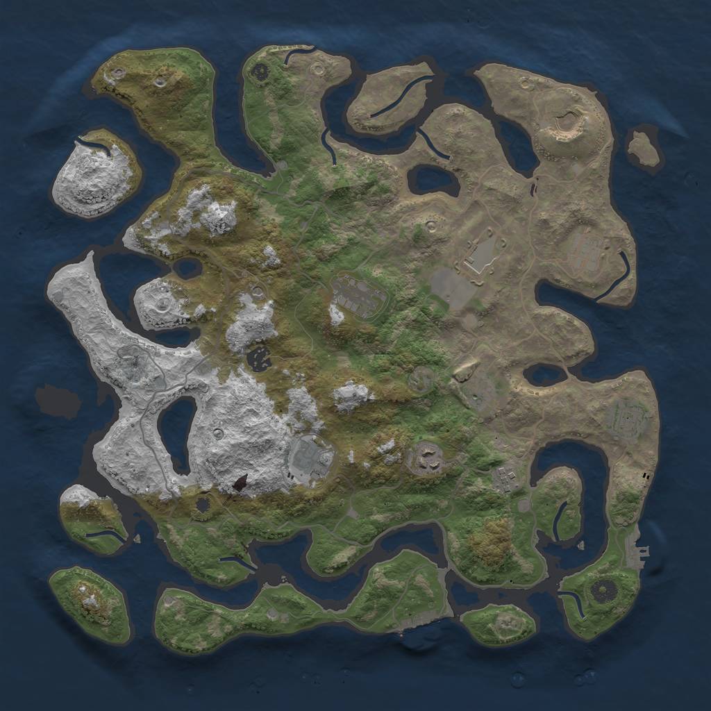 Rust Map: Procedural Map, Size: 4250, Seed: 240148, 15 Monuments