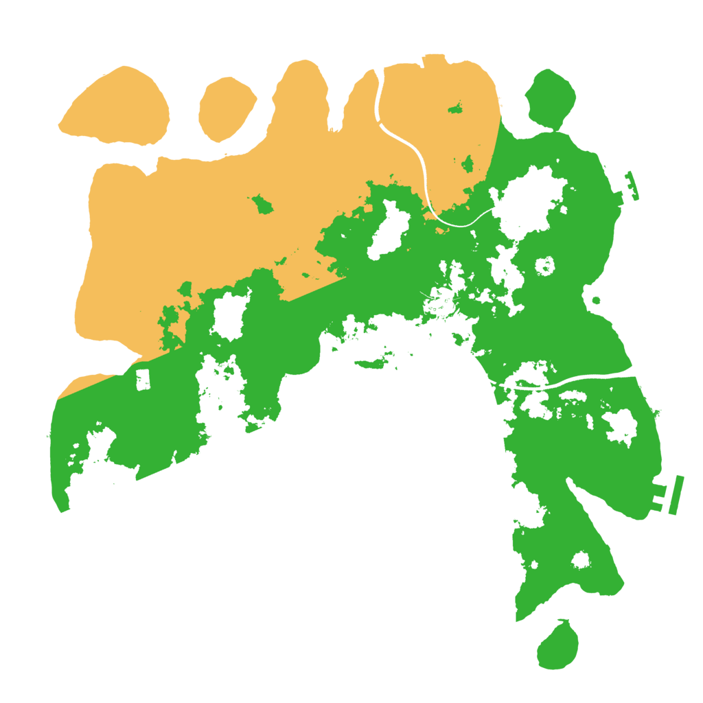 Biome Rust Map: Procedural Map, Size: 3600, Seed: 123331