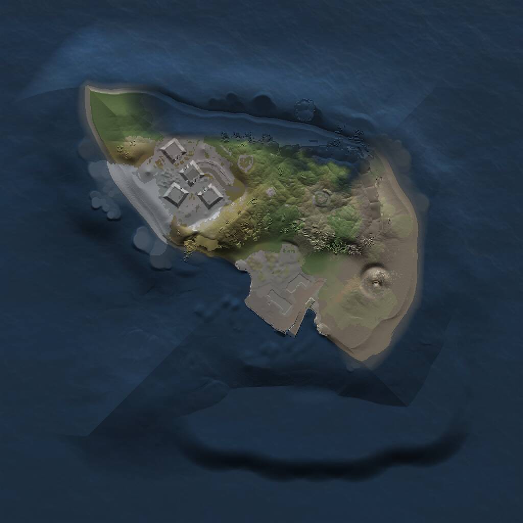 Rust Map: Procedural Map, Size: 1000, Seed: 919550360, 2 Monuments