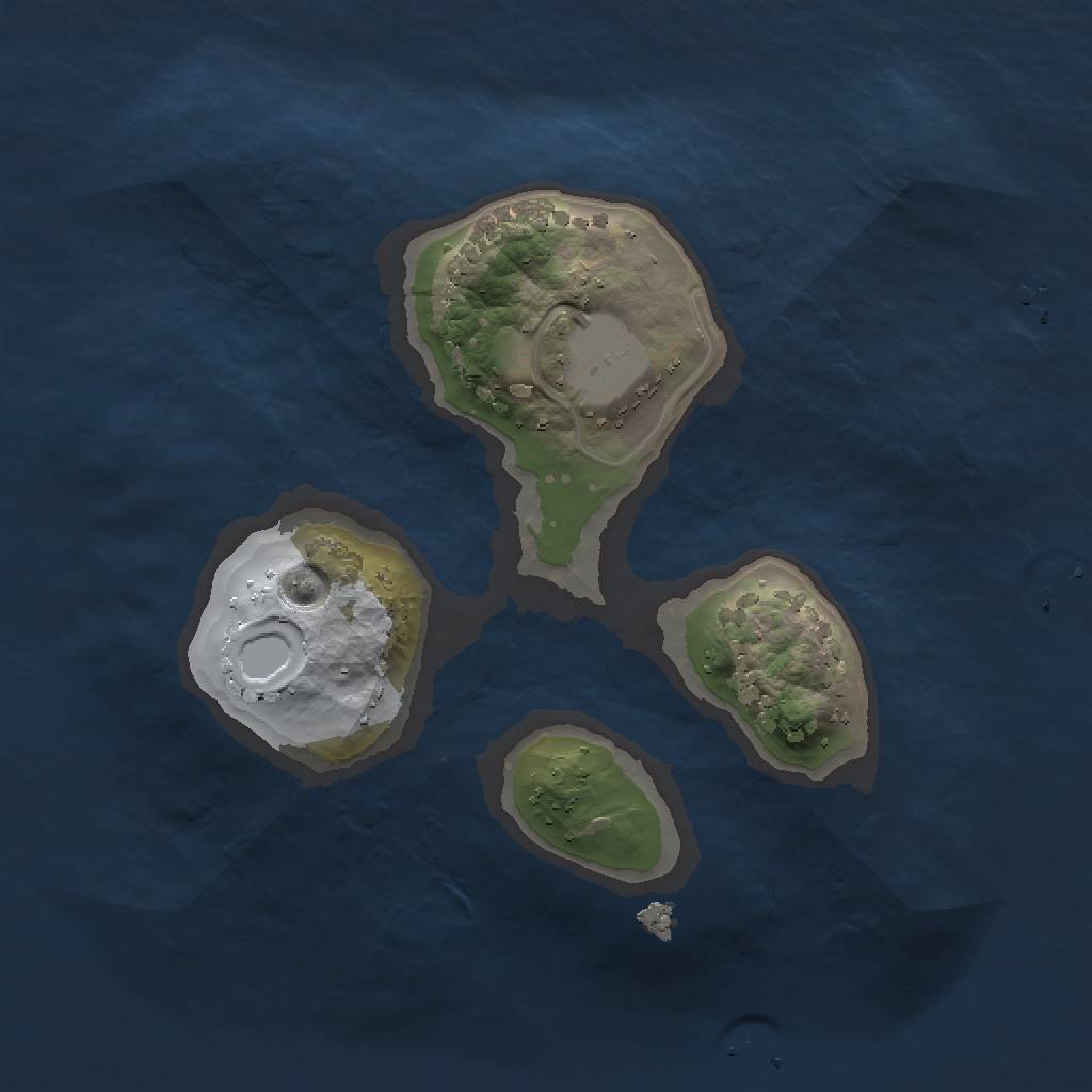 Rust Map: Procedural Map, Size: 1500, Seed: 52403, 4 Monuments