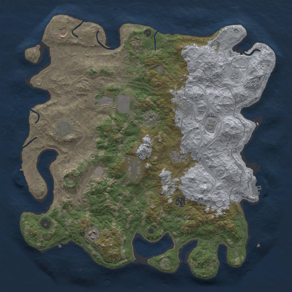 Rust Map: Procedural Map, Size: 4250, Seed: 59745197, 19 Monuments