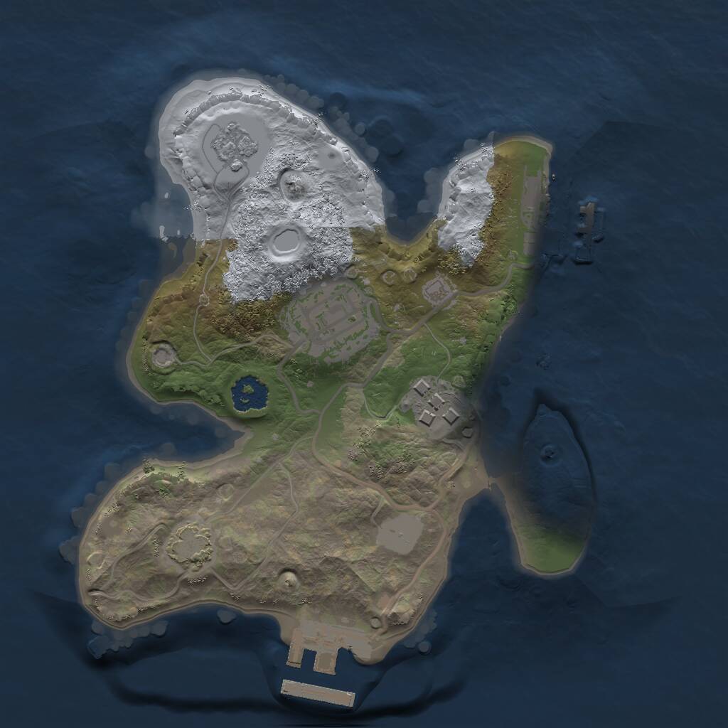 Rust Map: Procedural Map, Size: 2000, Seed: 15950739, 7 Monuments