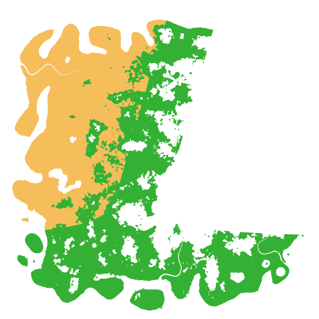 Biome Rust Map: Procedural Map, Size: 6000, Seed: 200000005