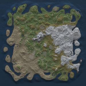 Thumbnail Rust Map: Procedural Map, Size: 5000, Seed: 42069420, 20 Monuments