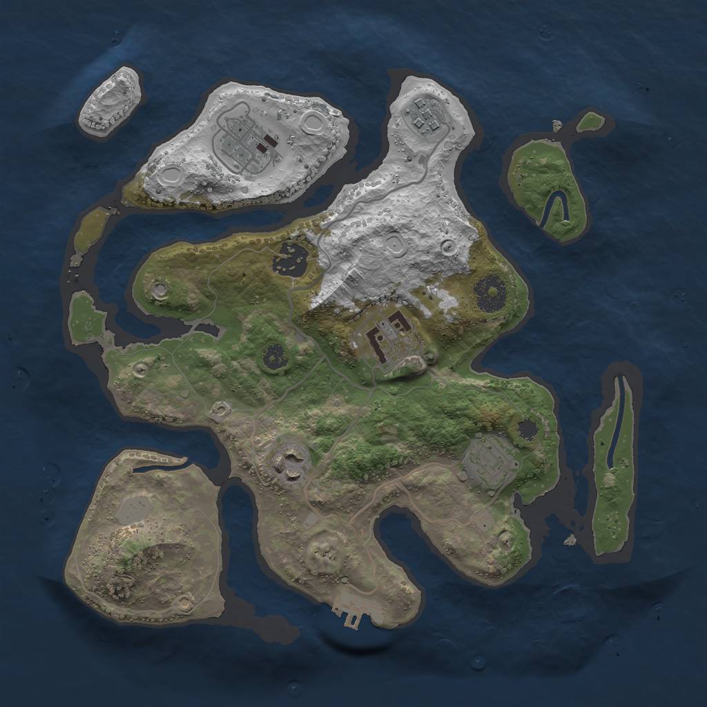 Rust Map: Procedural Map, Size: 3000, Seed: 109, 12 Monuments