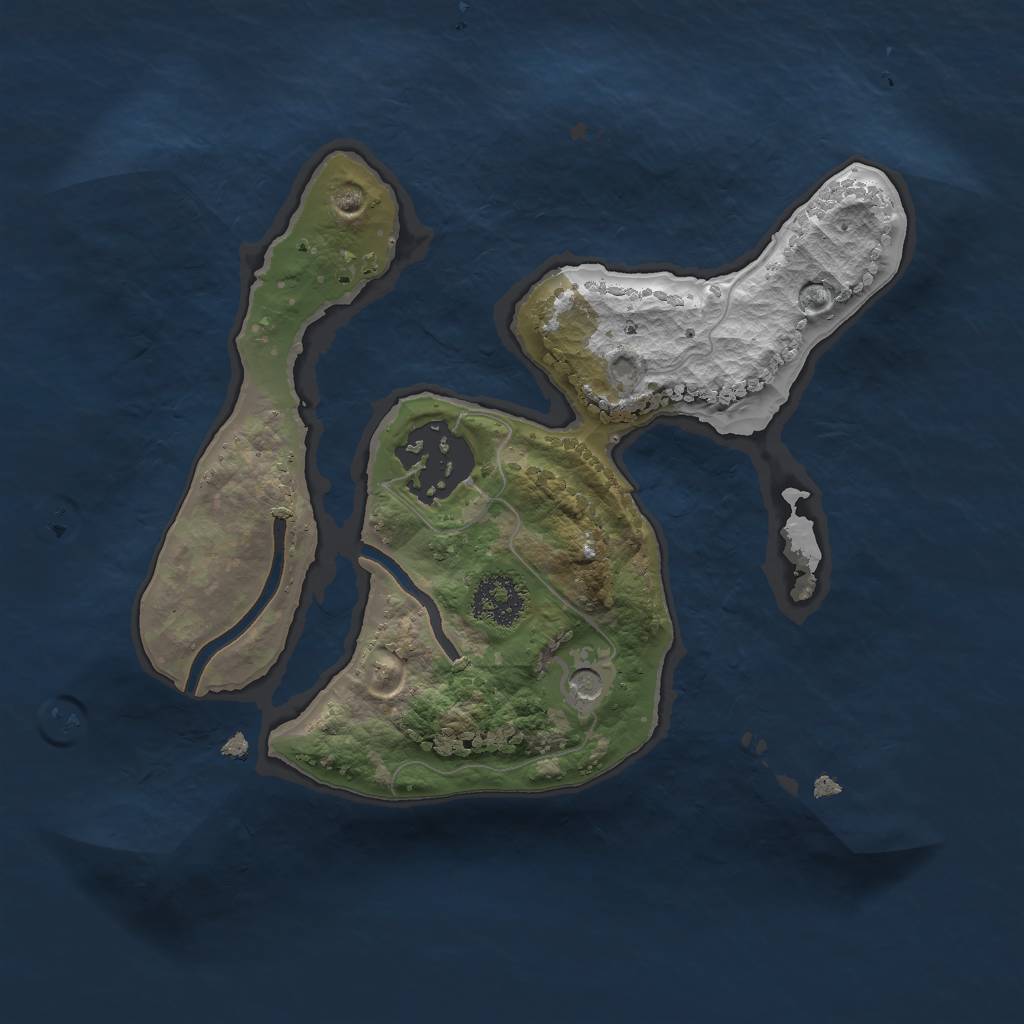 Rust Map: Procedural Map, Size: 2000, Seed: 694134256, 4 Monuments