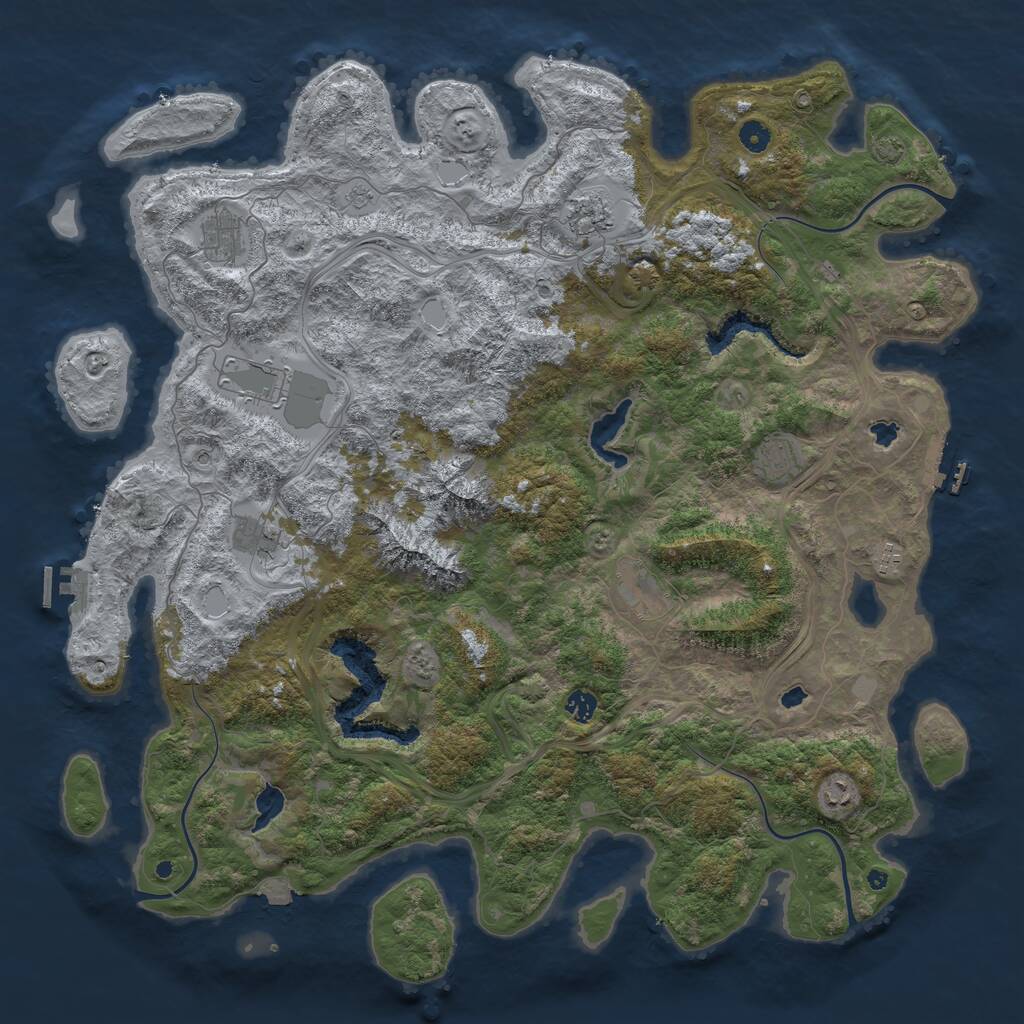 Rust Map: Procedural Map, Size: 5000, Seed: 4682168, 15 Monuments