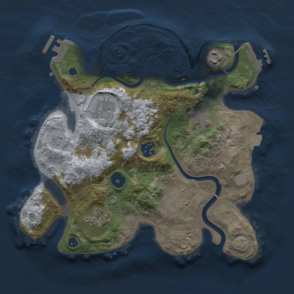 Rust Map: Procedural Map, Size: 3000, Seed: 1738479941, 12 Monuments