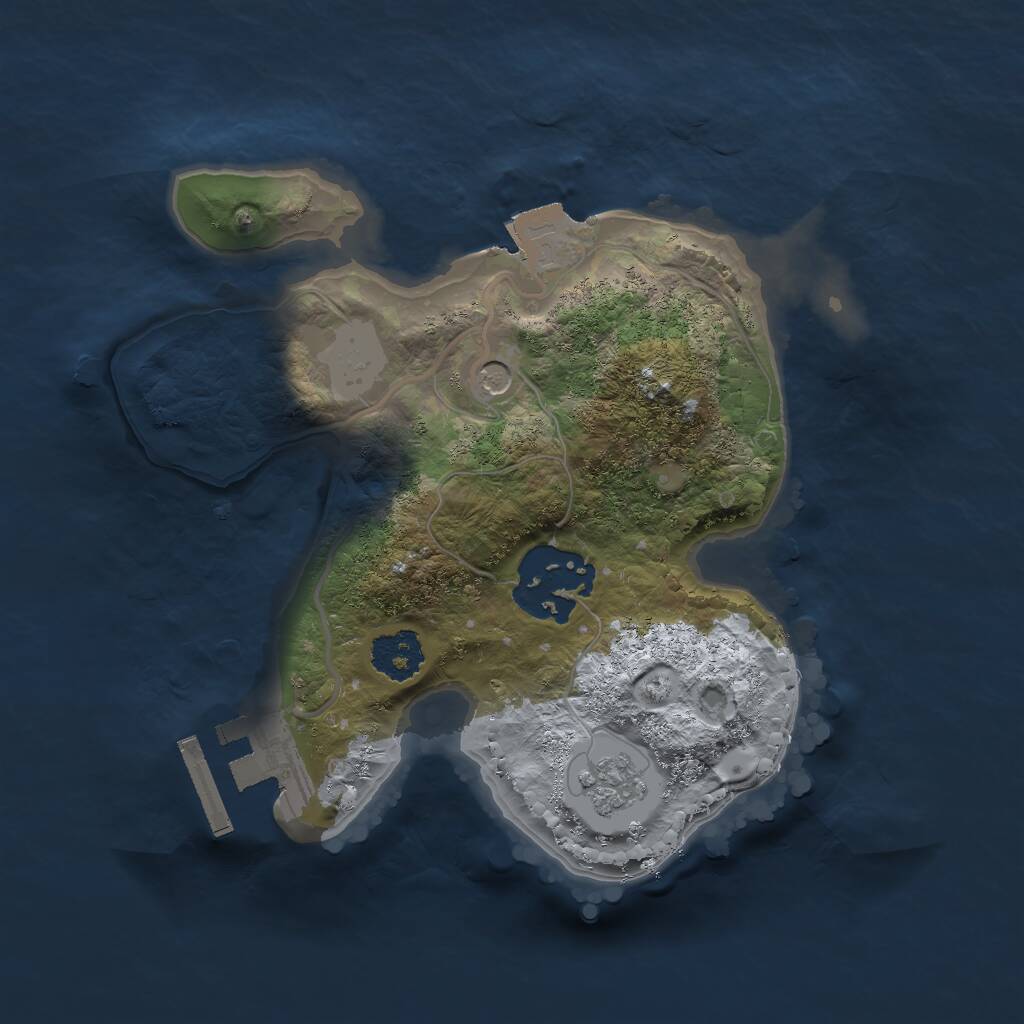 Rust Map: Procedural Map, Size: 2000, Seed: 1761342037, 5 Monuments