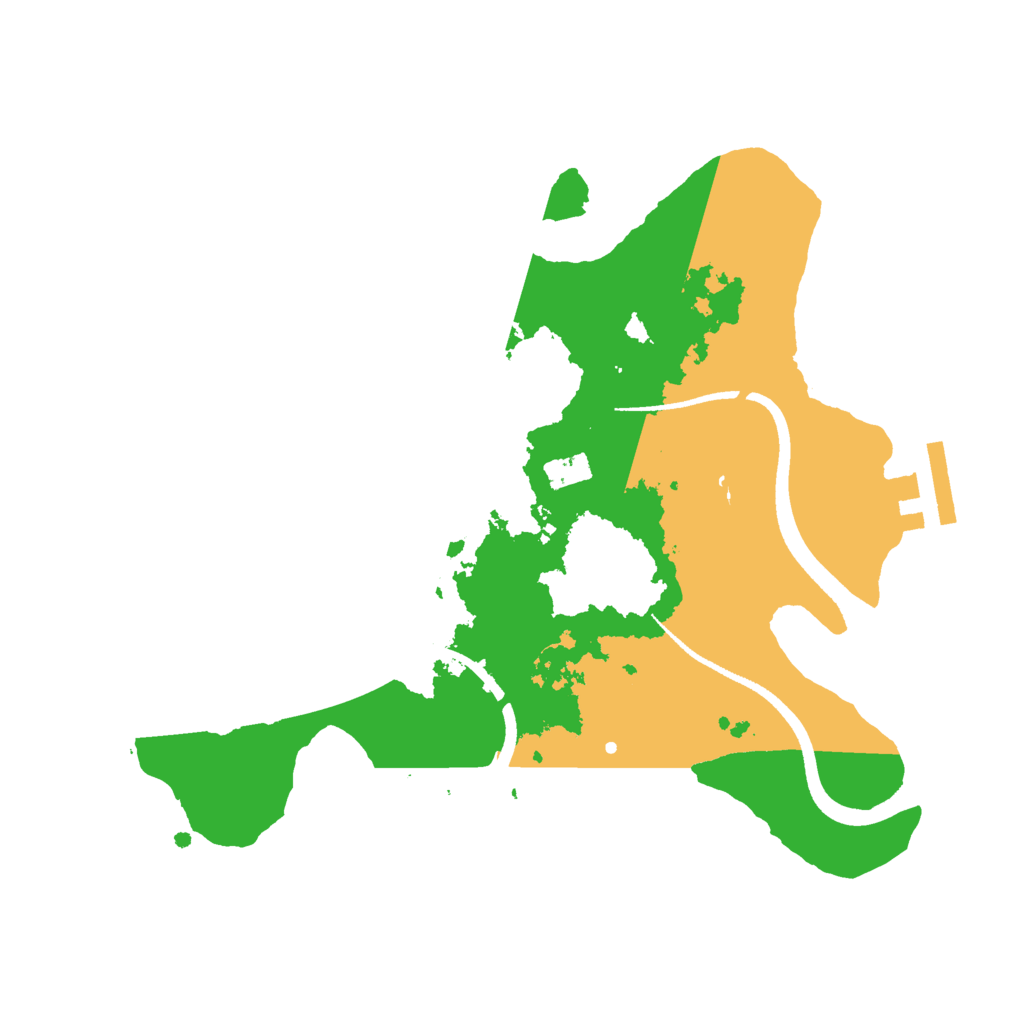 Biome Rust Map: Procedural Map, Size: 2500, Seed: 34568