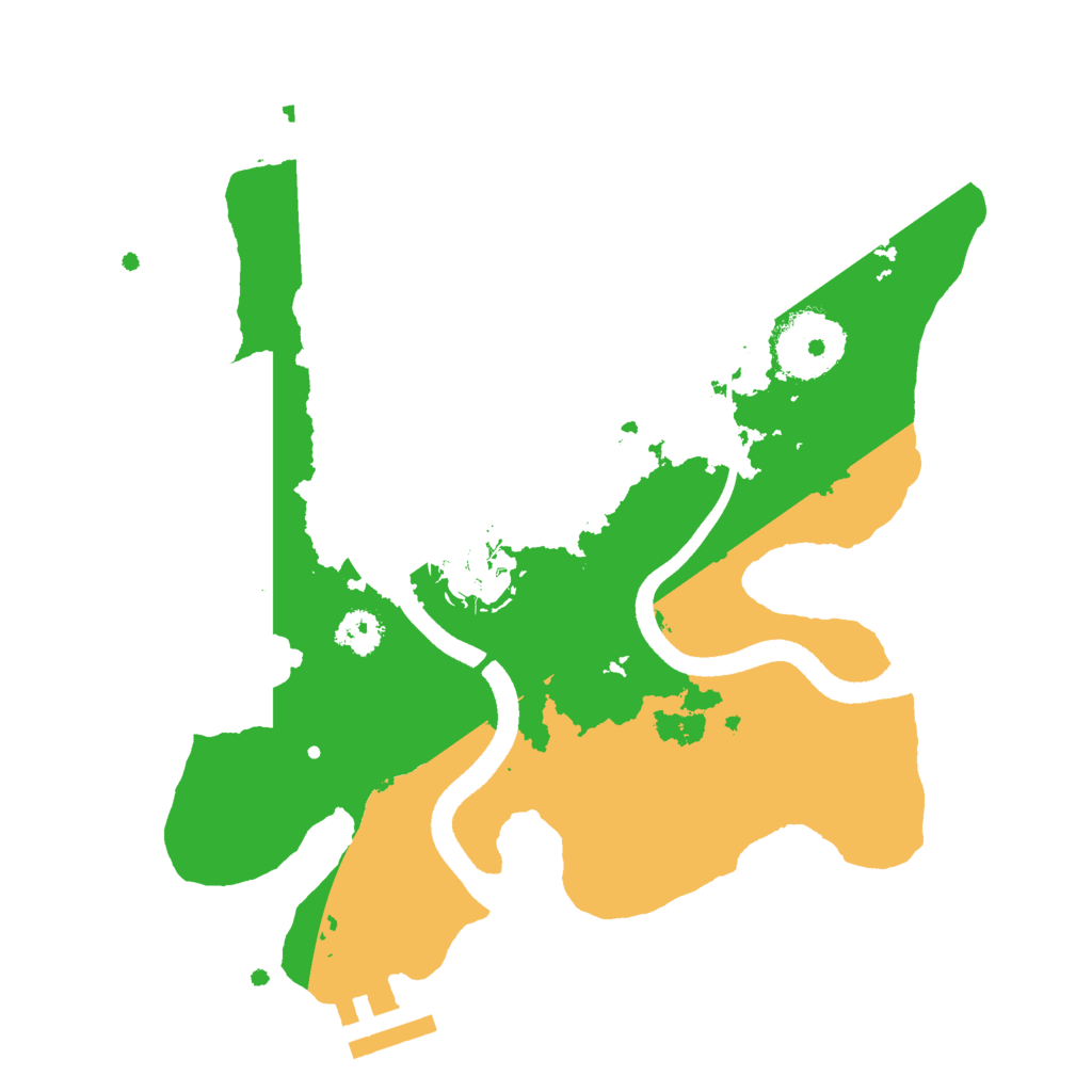 Biome Rust Map: Procedural Map, Size: 2500, Seed: 1785199276