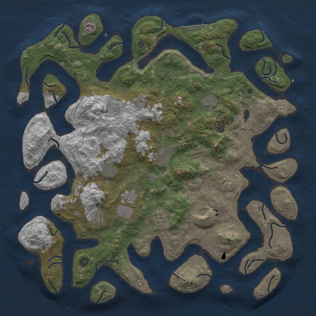 Rust Map: Procedural Map, Size: 5000, Seed: 1482075122, 15 Monuments