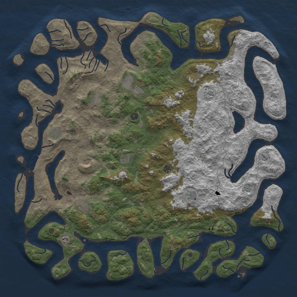 Rust Map: Procedural Map, Size: 6000, Seed: 1405246823, 15 Monuments