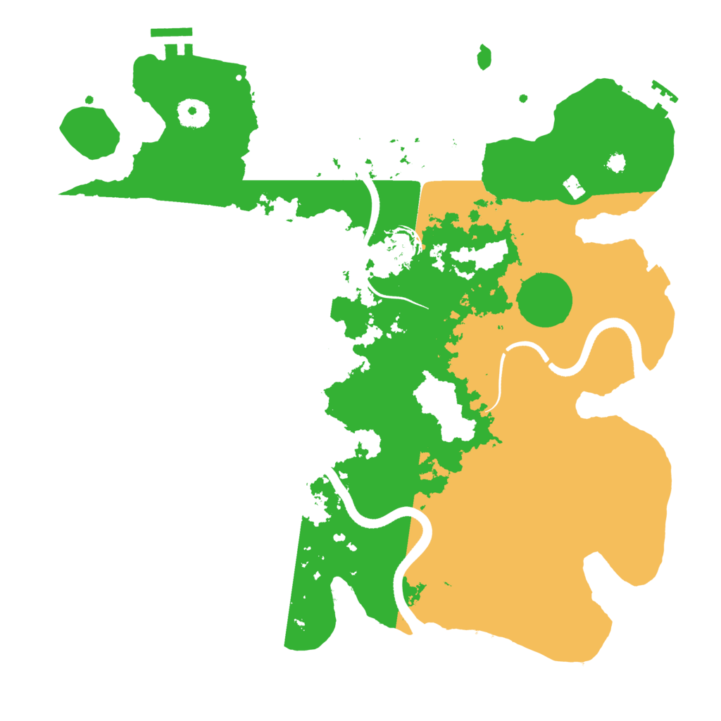 Biome Rust Map: Procedural Map, Size: 3500, Seed: 233291