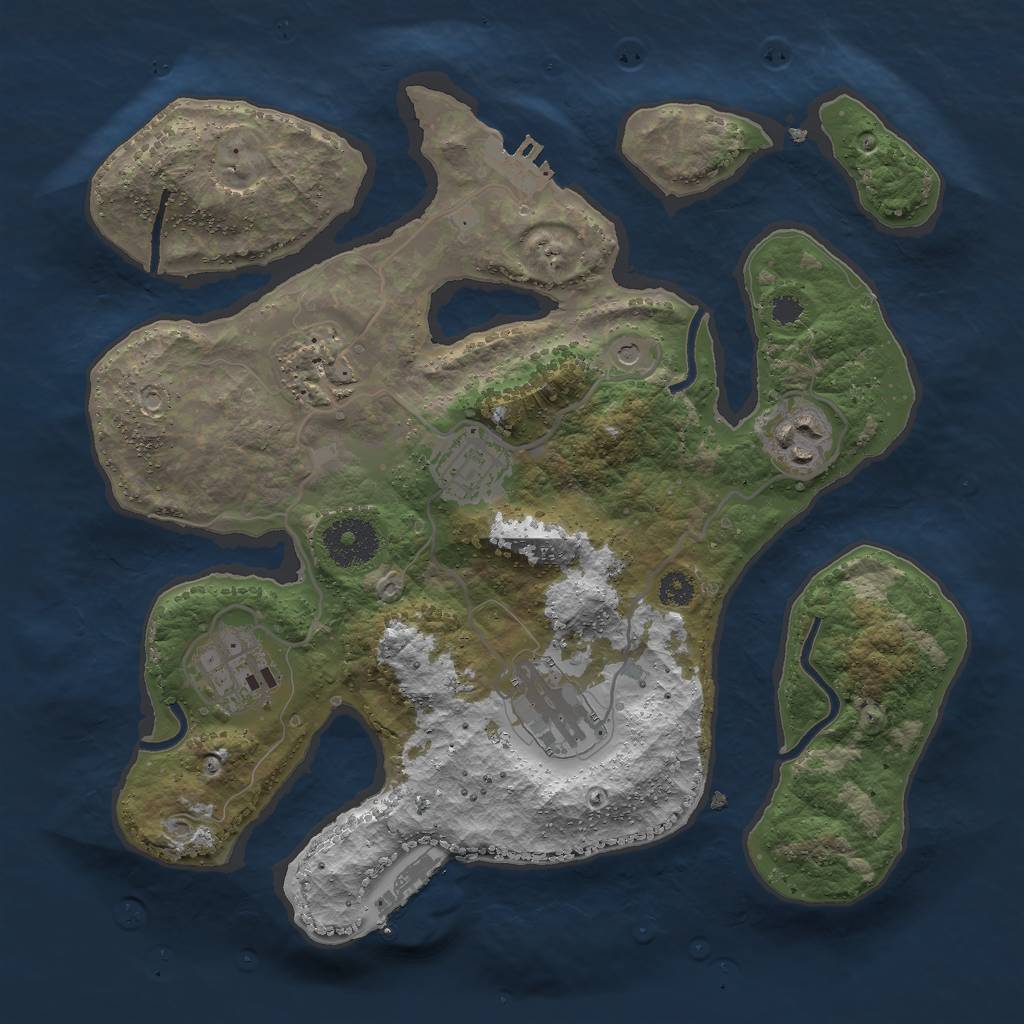 Rust Map: Procedural Map, Size: 3000, Seed: 109160030, 10 Monuments